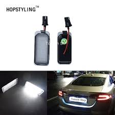1 Pair Error Free Led License Plate Light For Jaguar Xf X250 Xj X351 Auto Rear Number Plate Lamps Car Styling Replacement Rev Number Plate Jaguar Xf Car Lights