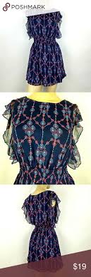 Atmosphere Floral Blue Dress Size 2 Floral Blue Dress Clothes Design Blue Dresses
