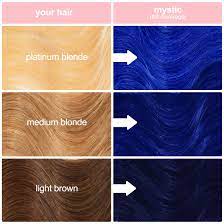 Blue hair dye is the color that reflects a woman's dream of being brave. Electric Blue Hair Dye Unicorn Mystic Blue In 2021 Dyed Hair Unicorn Hair Electric Blue Hair