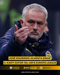 Josè Mourinho kkritika s-sistema tal-akkumulazzjoni ta' karti sofor  tal-UEFA, hekk kif illejla, il-midfielder Brażiljan Fred ma jistax ikun  parti mill-iskwadra ta' Fenerbahce kontra Rangers. Aqra hawn👇  https://tvmnews.mt/sport/jose-mourinho-jilmenta ...
