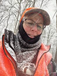 Hiking in icy wonderland