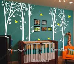 Birch Tree Wall Decal Nursery Birch Tree Wall Decals Children Baby Nursery Wall Decal Wall Sticker Decal Decors Wall Mural Tree With Flying Birds Kids Room Wall Stickers Baby Wall Decals Nursery Wall Decals