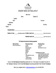 Fillable Online Concert Band Seating Chart Fax Email Print