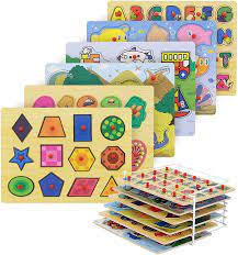 With all the time staying home, puzzle businesses are booming to revisit this article, visit my profile, thenview saved stories. Amazon Com Etna Products Wooden Puzzles Set Includes 6 Educational Puzzles And Wire Storage Rack Abc Numbers Shapes Vehicles And Animals For Kids Age 3 Plus Toys Games