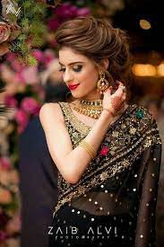 Pin On Black Saree Party Wear Sarees Photos