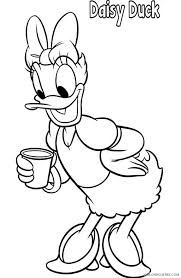 More 100 coloring pages from cartoon coloring pages category. Daisy Duck Coloring Pages Cartoons Daisy Duck Holding A Glass Of Coffee Printable 2020 2006 Coloring4free Coloring4free Com
