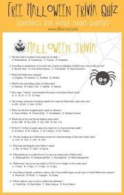 Free Halloween Trivia Quiz Halloween Facts Halloween Games Halloween Party Kids