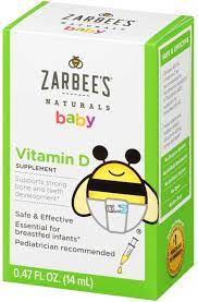 Your baby's doctor probably recommends that you supplement your baby with 400 iu/day of vitamin d, as per the aap 2008 recommendation. Amazon Com Zarbee S Naturals Baby Vitamin D Supplement 0 47 Ounce Bottle Health Personal Care