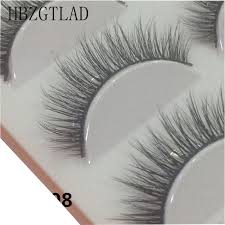Hbzgtlad 5 Pairs 3d Handmade Fake Eyelashes Natural Long Thick Daily Makeup Thick Cross Eyelashes Eye Lashes Fake Eyelashes Fake Eyelash Makeup Daily Makeup