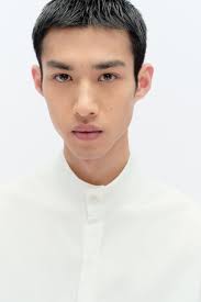 RELAXED-FIT ASYMMETRIC SHIRT X FANGLU LIN