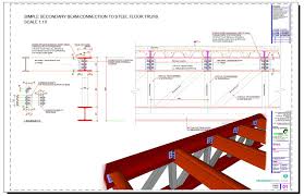 A truss is essentially a triangulated system of straight interconnected structural elements. Simple Secondary Beam Connection To Steel Floor Truss