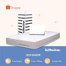 Harga kasur springbed springbed american springbed bigland springbed central rian mebel. Kasur Spring Bed Inthebox Ukuran 120x200 Full Size Shopee Indonesia