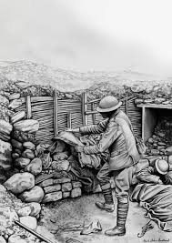 Drawings Of British In Trench World War 1 Military Artwork Drawings Art