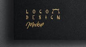Download Free Gold Foil Printed Paper Logo Mockup Psd Designbolts