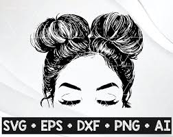 Then it was made trendy in the '90s by stars like the spice girls and gwen stefani (during her no doubt days). Girl With Messy Buns Double Buns Two Buns Easy Weed Svg And Png For Cricut And Decals Stickers Cute Girl Girl Bun Designbtf Com