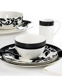Black And White Dinnerware Martha Stewart Collection Classic Band And Lisbon Black Mix And Match Collection Dinnerware Dining Dinnerware Classic Dinnerware Dining And Entertaining