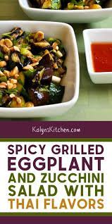 This Spicy Grilled Eggplant And Zucchini Salad With Thai Flavors Is Amazing And That S Why I M Clean Eating Vegetarian Recipes Grilled Eggplant Zucchini Salad