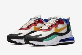 Nike Air Max 270 React Bauhaus Phantom University Gold University Red Multicolor Ao4971 002 Unisex Casual Shoes Sneakers Nike Air Max Air Max Nike Air