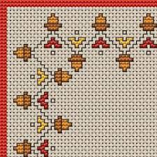 Φύλλα για κέντημα / cross stitch leaves. Autumn Border Cross Stitch Pattern Projects To Try Cross Stitch Patterns Cross Stitch Cross Stitch Designs