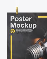 Download Crumpled A2 Poster Mockup In Stationery Mockups On Yellow Images Object Mockups PSD Mockup Templates
