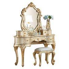 Only genuine antique dressing table mirrors approved. Bedroom Furniture New Design Royal Antique Dressing Table With Mirror And Stool Bedroom Sets Aliexpress