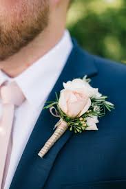 Blush Pink Boutonniere Spring Groom S Boutonniere Blush Pink Navy Blue Wedding Details Wedding Bouquets Pink Navy Blush Weddings Bridal Bouquet Pink