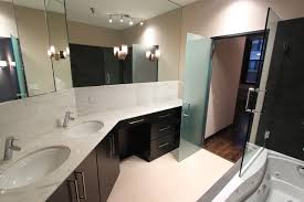 See more ideas about bathroom design, bathroom inspiration, modern bathroom. Have A Small Odd Shaped Bathroom Space No Problem Angled Countertops And Large Mirror Panels Will Do Ju Bathroom Design Bathroom Remodel Master Floor Design