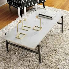 It is crafted from matte brass plated iron tubing and manufactured wood in a faux travertine style. Stone Coffee Table An Exceptional Selection A Spicy Boy