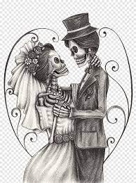 Human skeleton illustration, skeleton on one leg, people, skulls and skeletons png. Skeleton Couple Illustration Calavera Day Of The Dead Drawing Bridegroom Halloween Wedding Wedding Anniversary Festive Elements Png Pngegg