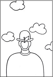 Disegno Magritte Png 749 1079 Disegni Da Colorare Astratti Arte Di Bambino Progetti Di Arte Della Scuola