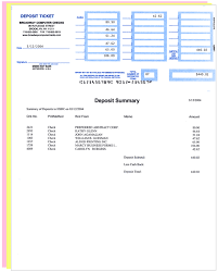 It includes the account name and number. Quickbooks Deposit Slips