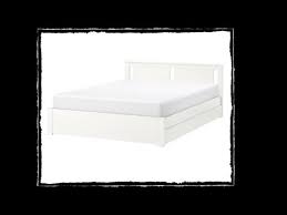 This platform bed is designed to suit any bedroom layout, and doesn't need a box spring thanks to the slat support system that only requires your mattress. Ikea Songesand Bed Frame With 4 Storage Boxes 2 15 19 Youtube