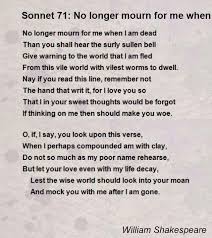 Sonnet 71 On Selfless Love Skeptical About Eternal Love Shakespeare Sonnets Sonnets Poems