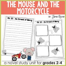 Check spelling or type a new query. The Mouse And The Motorcycle Novel Study Common Core Aligned Grades 2 4