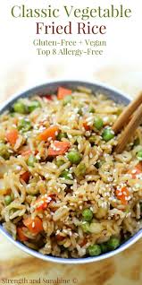 Classic Vegetable Fried Rice Gluten Free Vegan Allergy Free Recipe Fried Vegetables Gluten Free Rice Fried Rice