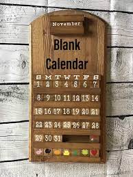 Perpetual Wooden Wall Calendar