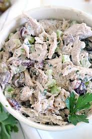 The Best Chicken Salad With Grapes And Walnuts Bowl Of Delicious Recipe Chicken Salad With Grapes Chicken Salad Recipes Easy Chicken Salad