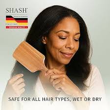 Amazon.com : SHASH Since 1869 Made in Germany Wooden Paddle Brush