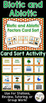 Ecosystem Biotic And Abiotic Factors Worksheet Biotic And Abiotic Factors Card Sort Teaching Biomes Abiotic Sorting Cards