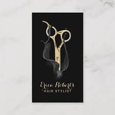 Black And Gold Barber Logo Hair Salon Modern Black Gold Hair Stylist Business Card Zazzle Com Hairstylist Business Cards Salon Business Cards Business Cards Hair Salon