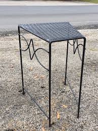 Excited To Share The Latest Addition To My Etsy Shop Vintage Black Wrought Iron Side Table Metal Mesh Table Wrought Iron Table Metal Plant Stand Patio Table