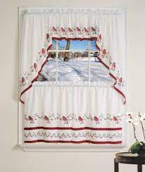 Christmas Cardinal Insert Valance You Can Get Additional Details At The Image Link Window Swags Curtain Shop Home Decor