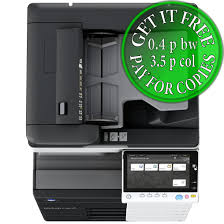 Konica minolta bizhub 367 monochrome multifunction printer, upto 36 ppm. Get Free Konica Minolta Bizhub C458 Pay For Copies Only