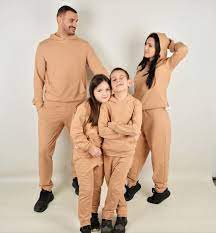 Family Matching Nude Outfits Jogger Suits for Family Beige - Etsy