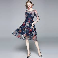 Ladies Elegant Party Dresses New Arrival Fashion Luxury Embroidery Big Swing A Line Women Summer Long Dress Elegant Party Dresses Long Summer Dresses Casual Silk Dresses