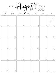 This free calendar is dated for each month in 2020 and can be hung on the wall or pout in a binder to keep you on track each month. Simple Elegant Vertical 2021 Monthly Calendar Pretty Printables