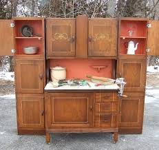 Sellers Hoosier Style Rare 3 Pc Wall Kitchen Cabinet Vintage Cabinets Hoosier Cabinets Vintage Cupboard