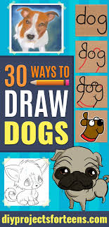 A sitting dog is now ready to be colored. 30 Ways To Draw Dogs Diy Projects For Teens