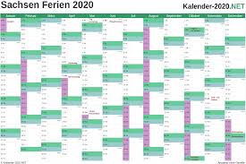 Dabei können sie gemäß ihren ansprüchen eine darstellung als jahreskalender, als halbjahreskalender, als quartalskalender oder als monatskalender wählen. Ferien Sachsen 2020 Ferienkalender Ubersicht
