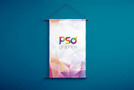 Wall Hanging Banner Mockup Free Psd Mockup Free Psd Free Mockup Hanging Banner